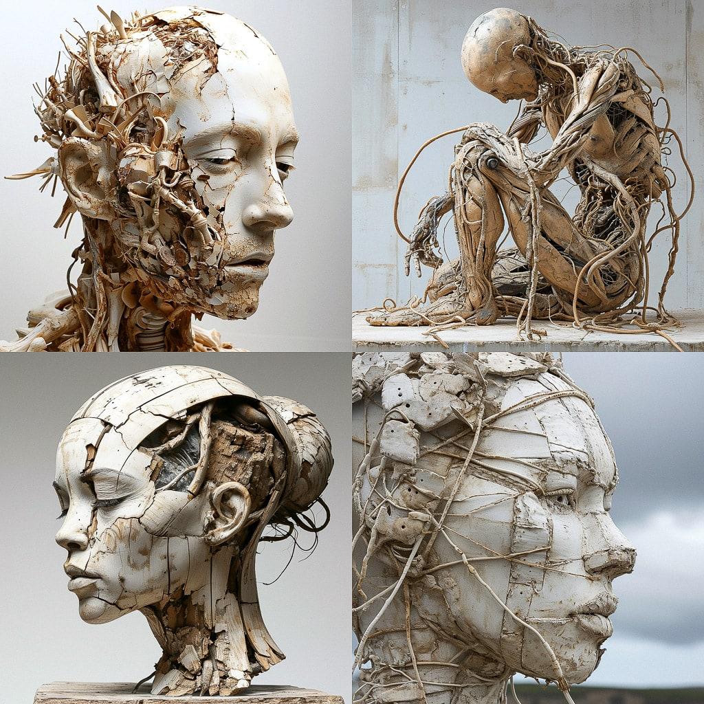 Tim Hawkinson style, Midjourney V6, render 1 of 4