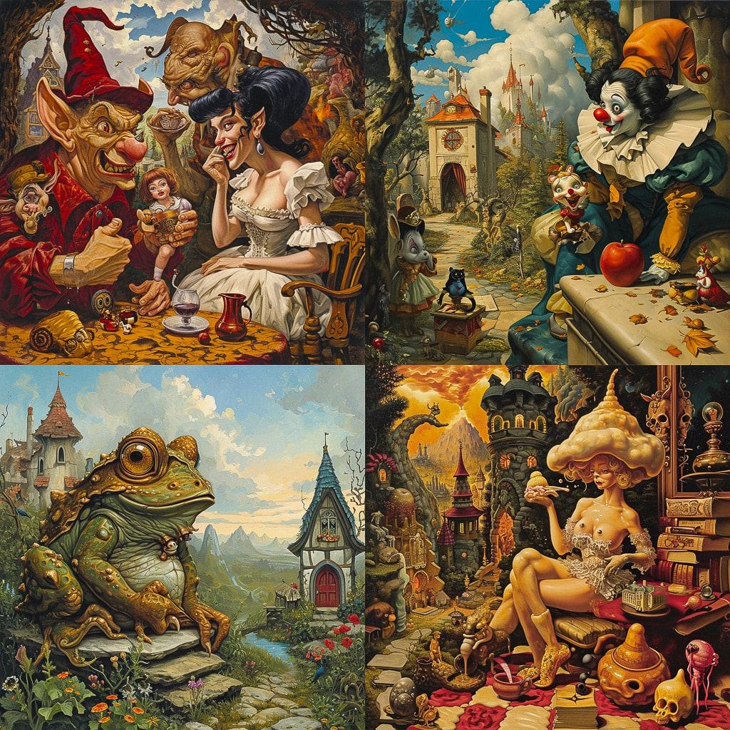 Todd Schorr style, Midjourney V6, render 1 of 4
