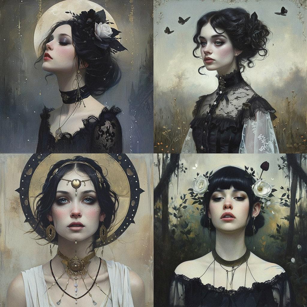 Tom Bagshaw style, Midjourney V6, render 1 of 4