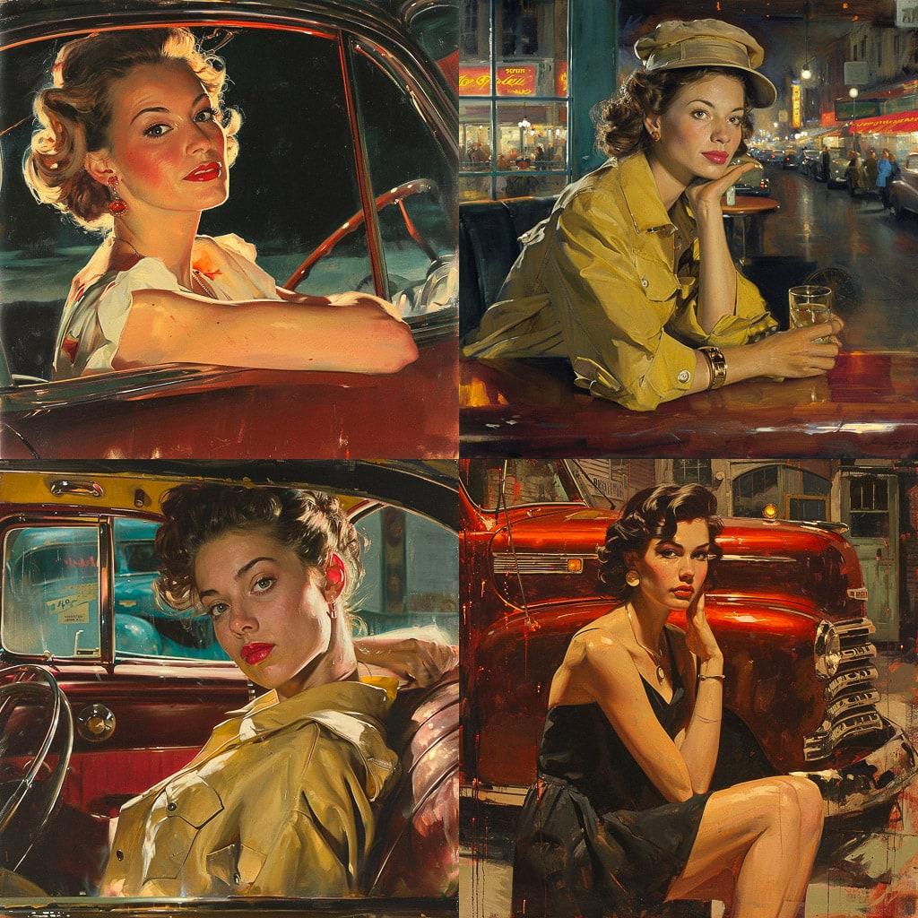 Tom Lovell style, Midjourney V6, render 1 of 4