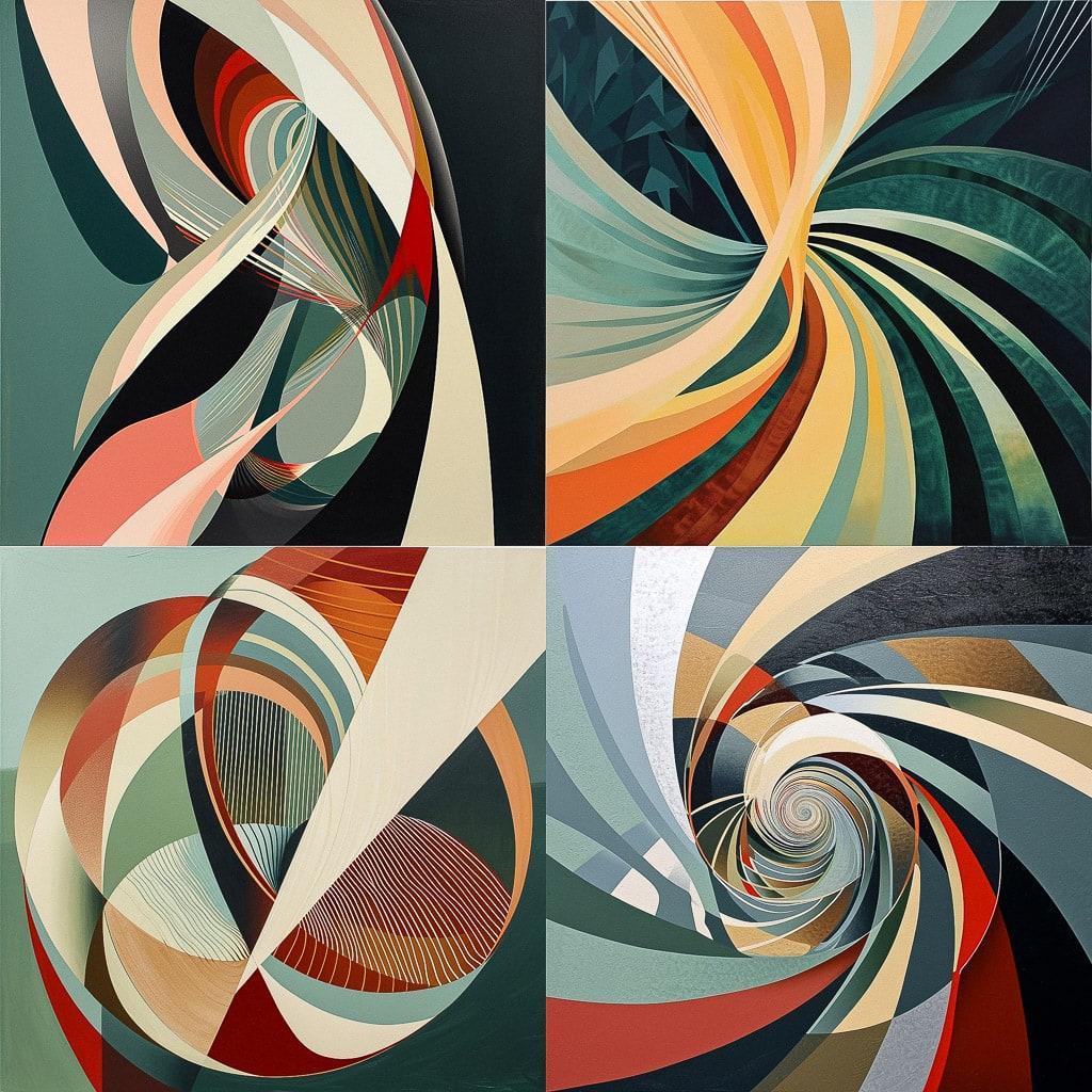 Tomma Abts style, Midjourney V6, render 1 of 4