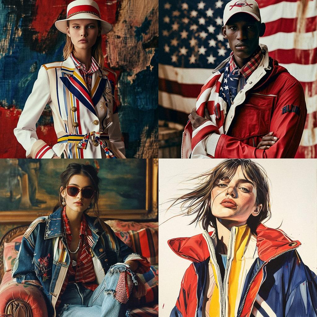 Tommy Hilfiger style, Midjourney V6, render 1 of 4