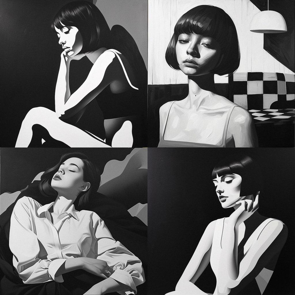 Tomoo Gokita style, Midjourney V6, render 1 of 4