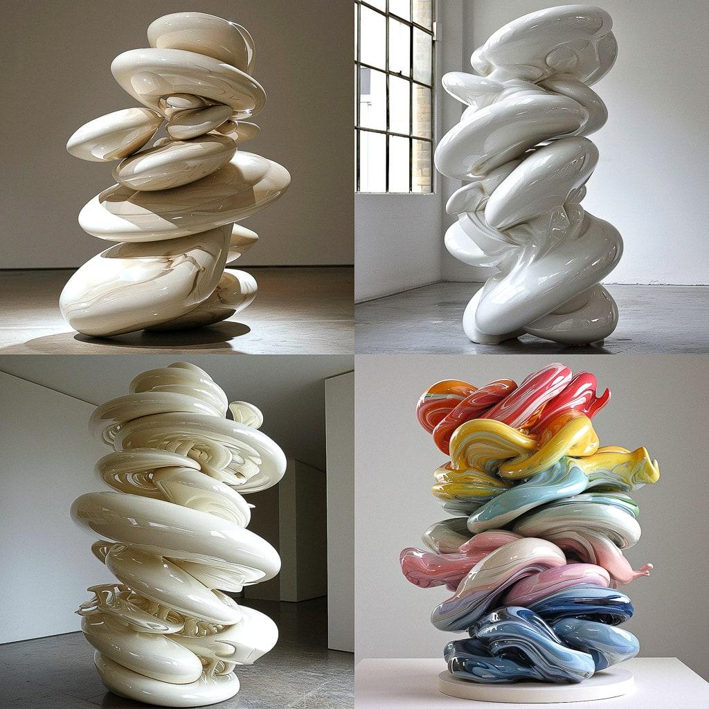 Tony Cragg style, Midjourney V6, render 1 of 4