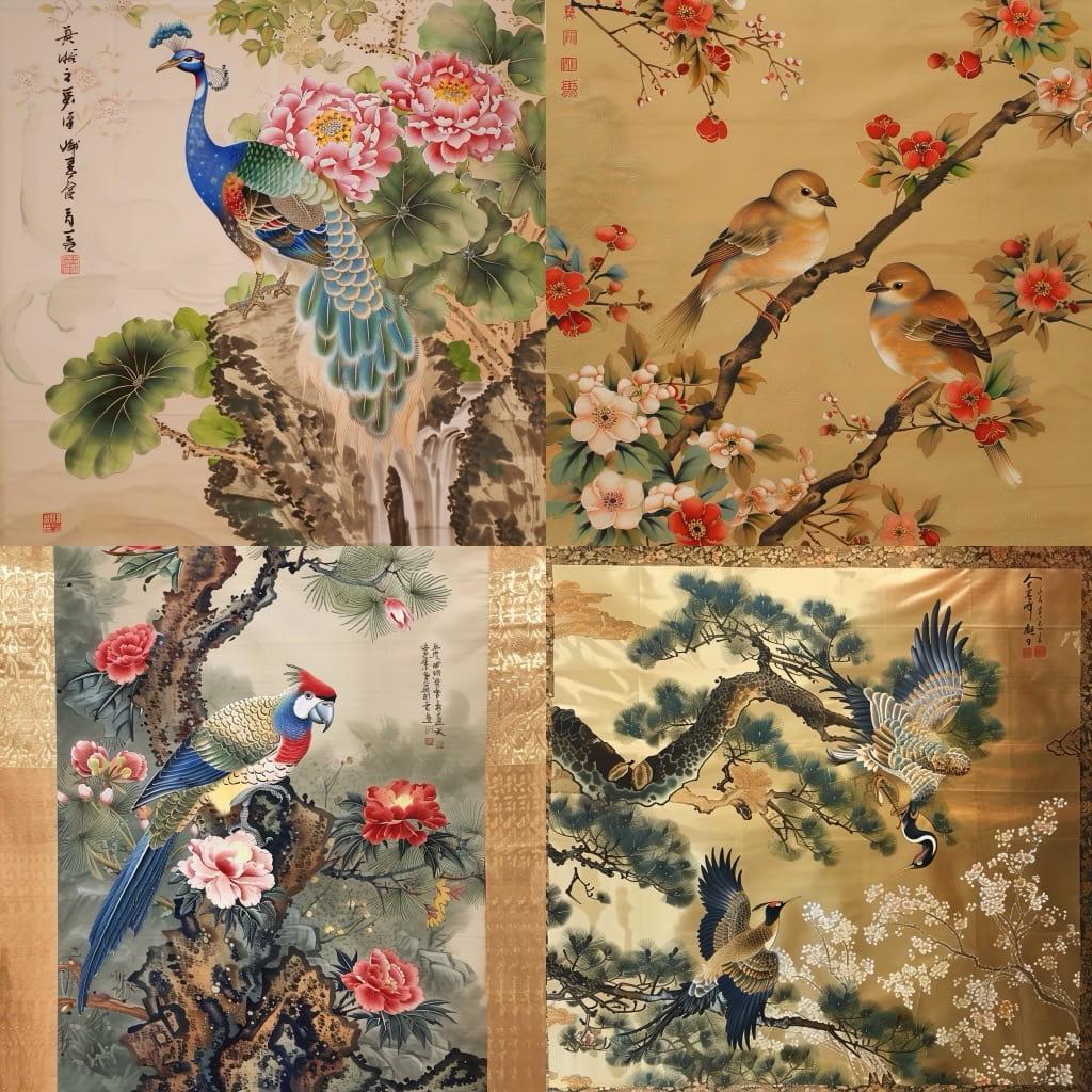 Traditional Scroll Painting style, Midjourney V6, render 1 of 4