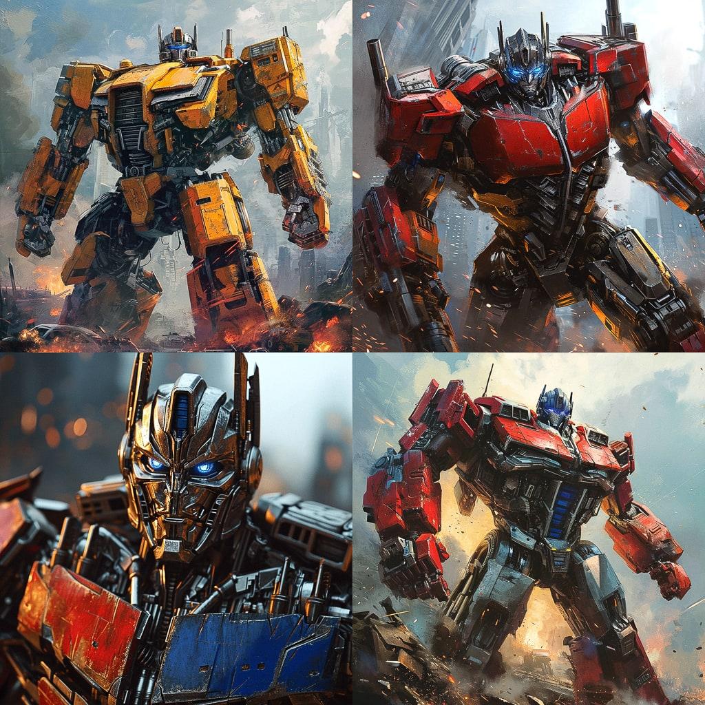 Transformers style, Midjourney V6, render 1 of 4