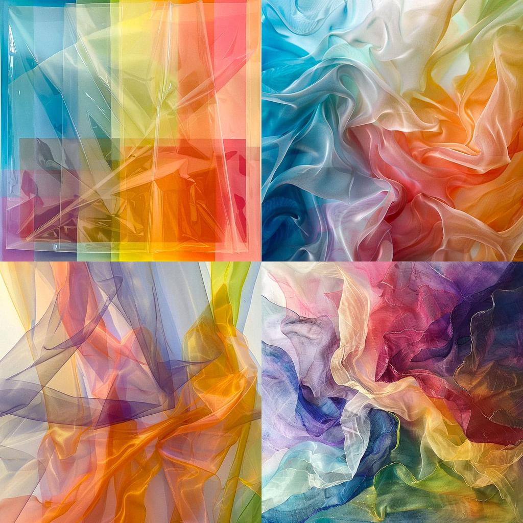 Translucent colors style, Midjourney V6, render 1 of 4