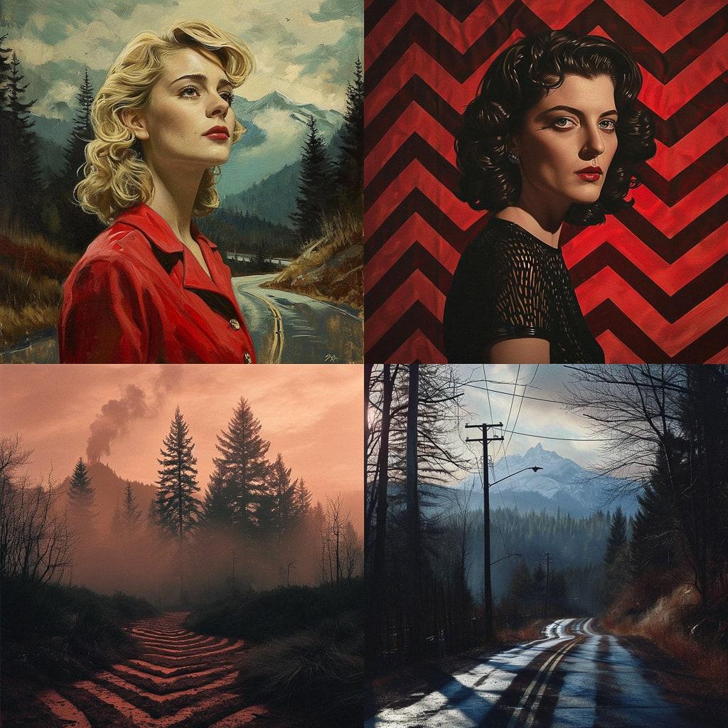 Twin Peaks style, Midjourney V6, render 1 of 4