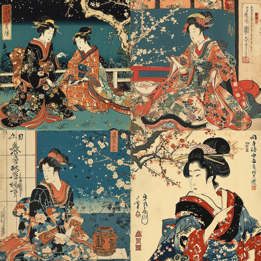 Utagawa Kunisada style, Midjourney V6, render 1 of 4