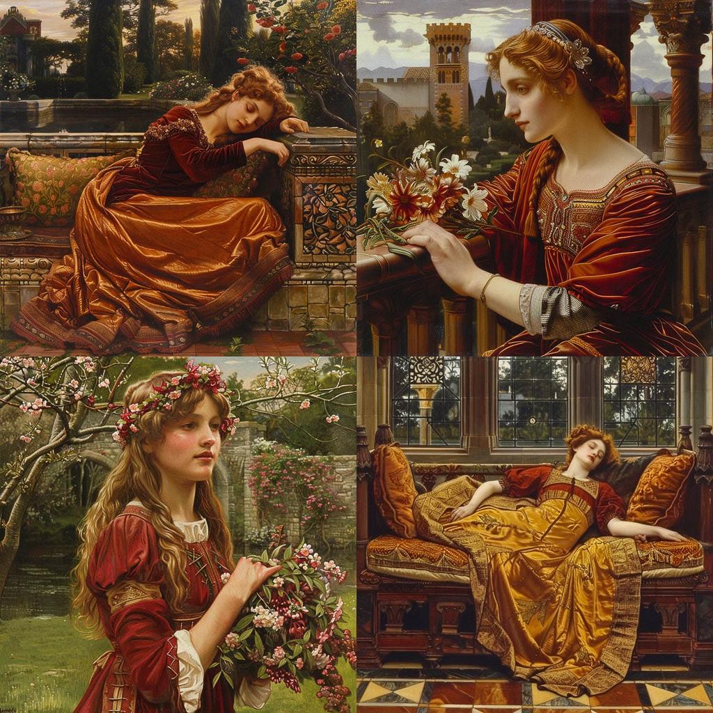 Valentine Cameron Prinsep style, Midjourney V6, render 1 of 4