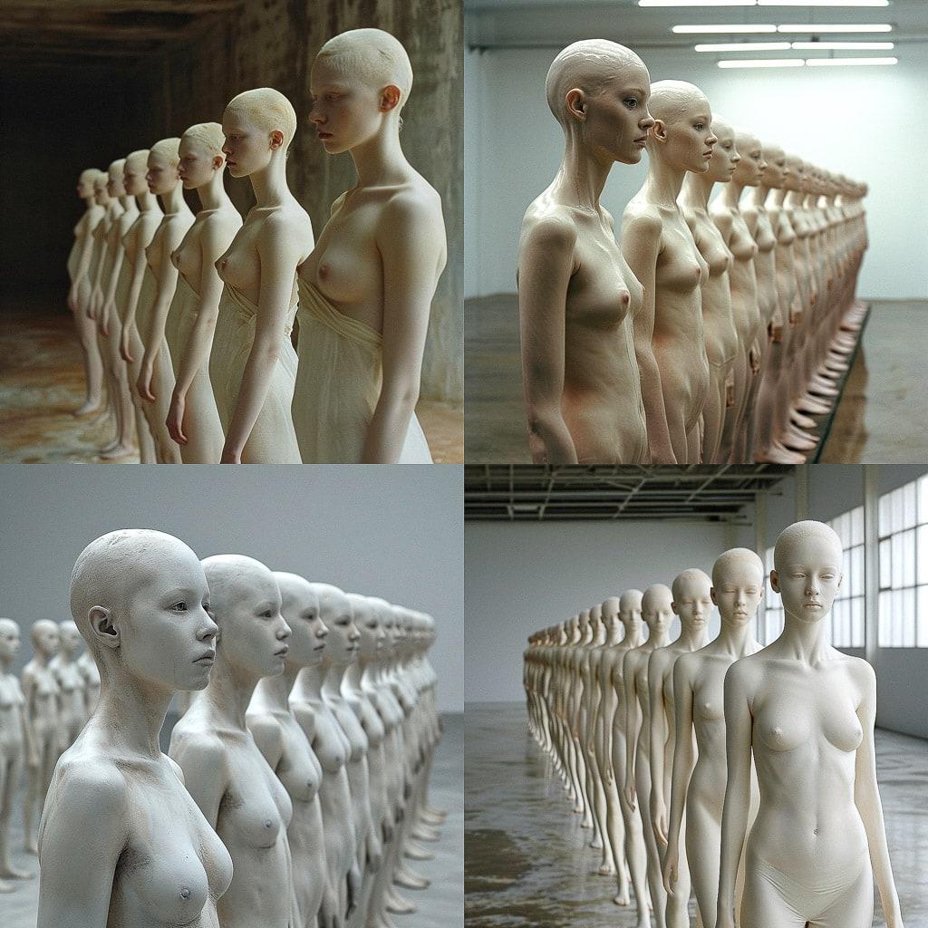 Vanessa Beecroft style, Midjourney V6, render 1 of 4