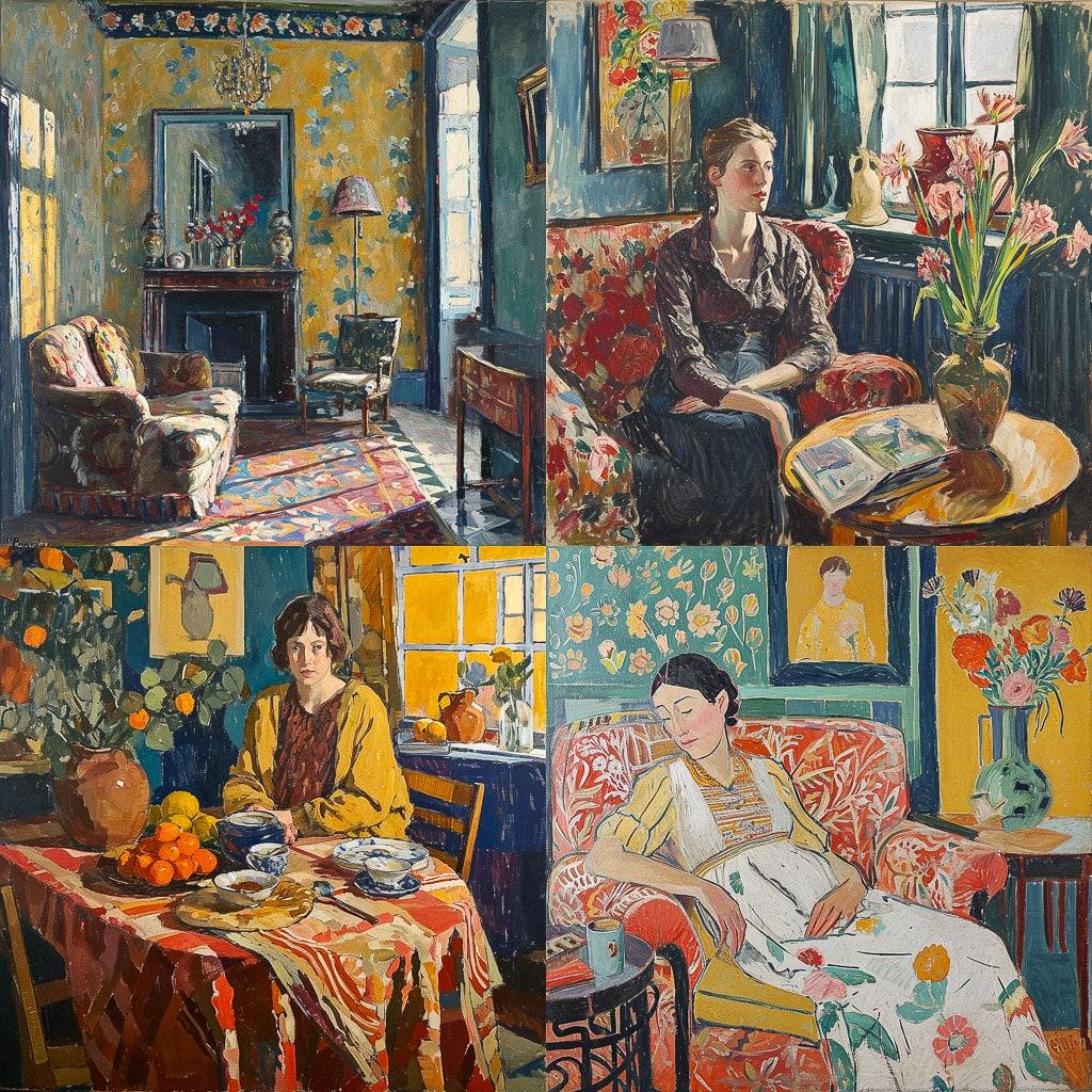 Vanessa Bell style, Midjourney V6, render 1 of 4