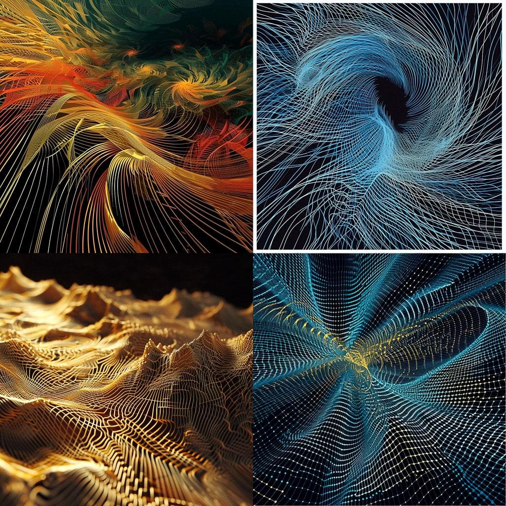 Vector field style, Midjourney V6, render 1 of 4