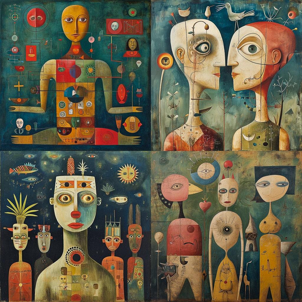 Victor Brauner style, Midjourney V6, render 1 of 4