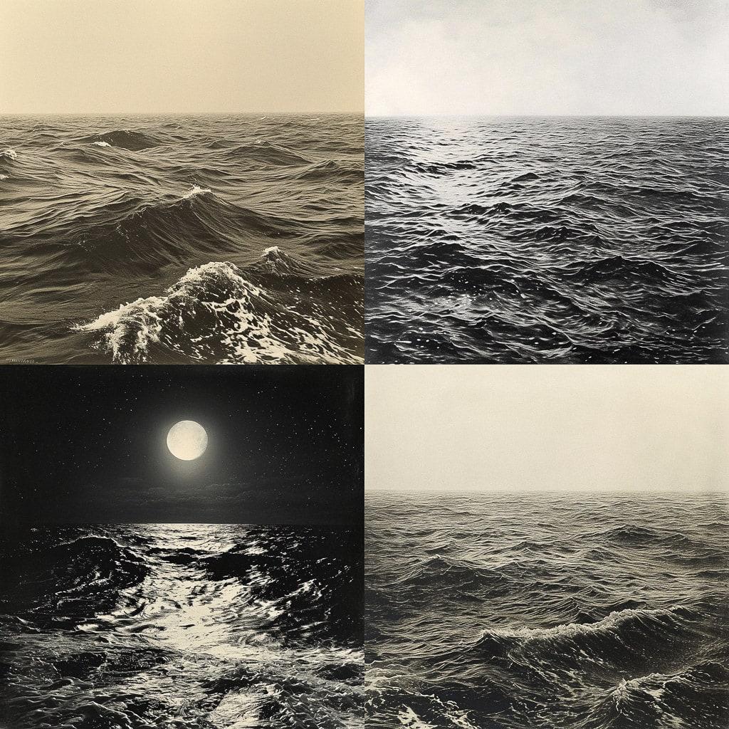 Vija Celmins style, Midjourney V6, render 1 of 4