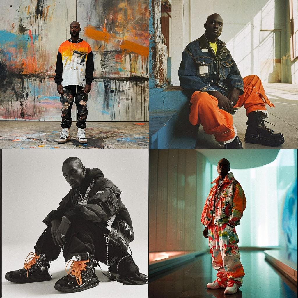 Virgil Abloh style, Midjourney V6, render 1 of 4