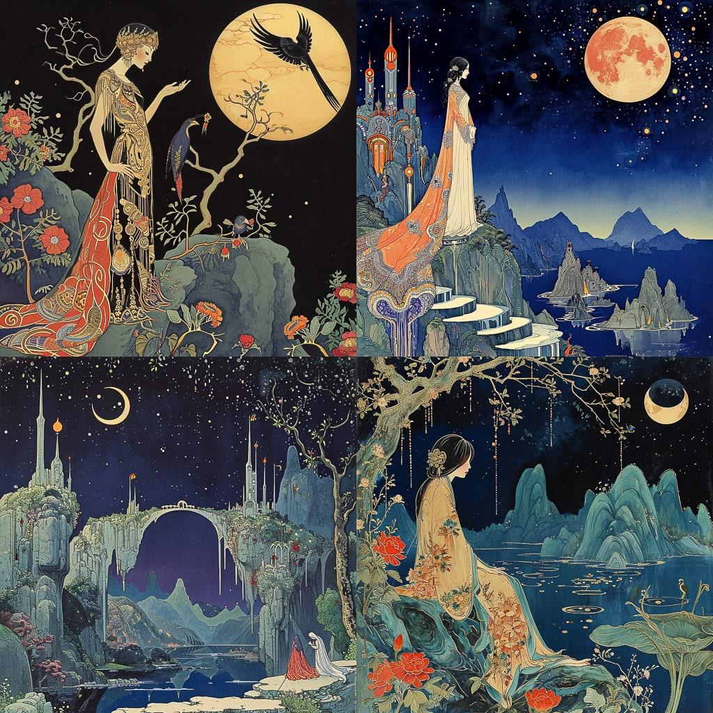 Virginia Frances Sterrett style, Midjourney V6, render 1 of 4