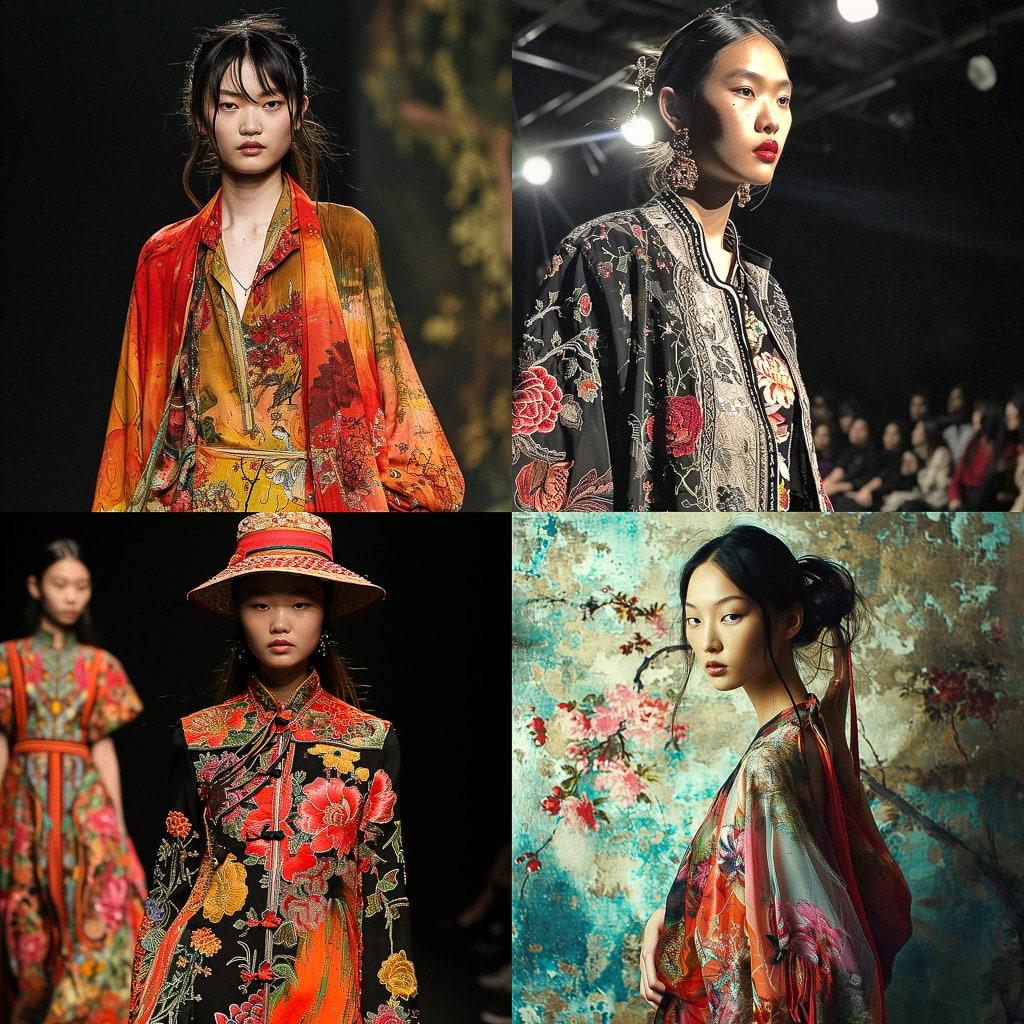 Vivienne Tam style, Midjourney V6, render 1 of 4