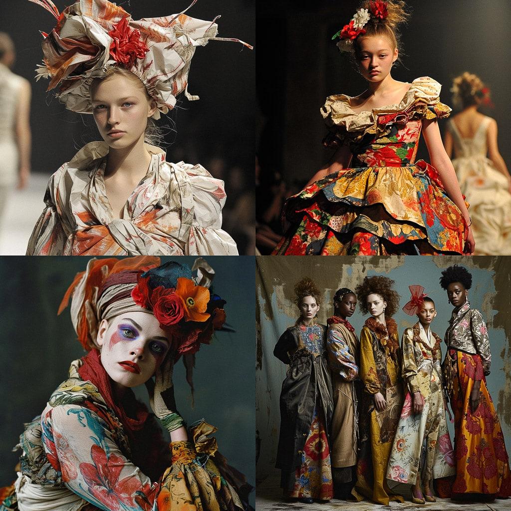 Vivienne Westwood style, Midjourney V6, render 1 of 4