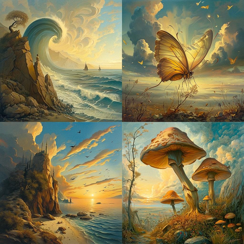 Vladimir Kush style, Midjourney V6, render 1 of 4