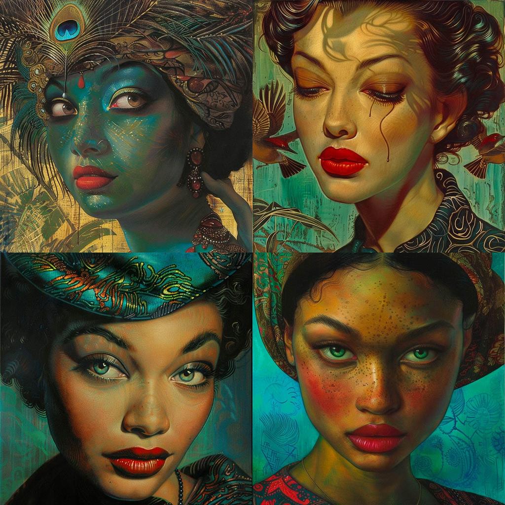 Vladimir Tretchikoff style, Midjourney V6, render 1 of 4