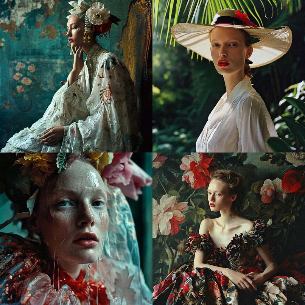 Vogue magazine style, Midjourney V6, render 1 of 4