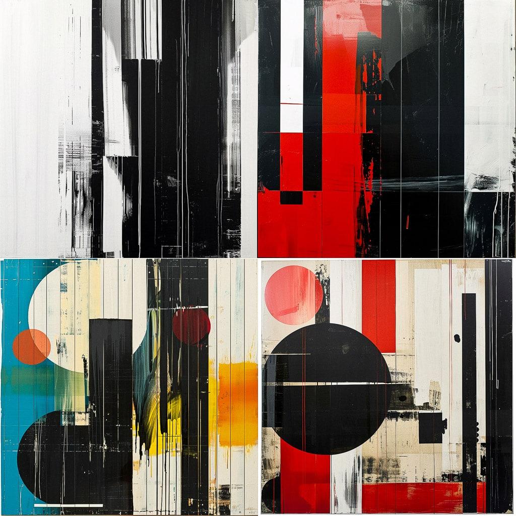 Wade Guyton style, Midjourney V6, render 1 of 4