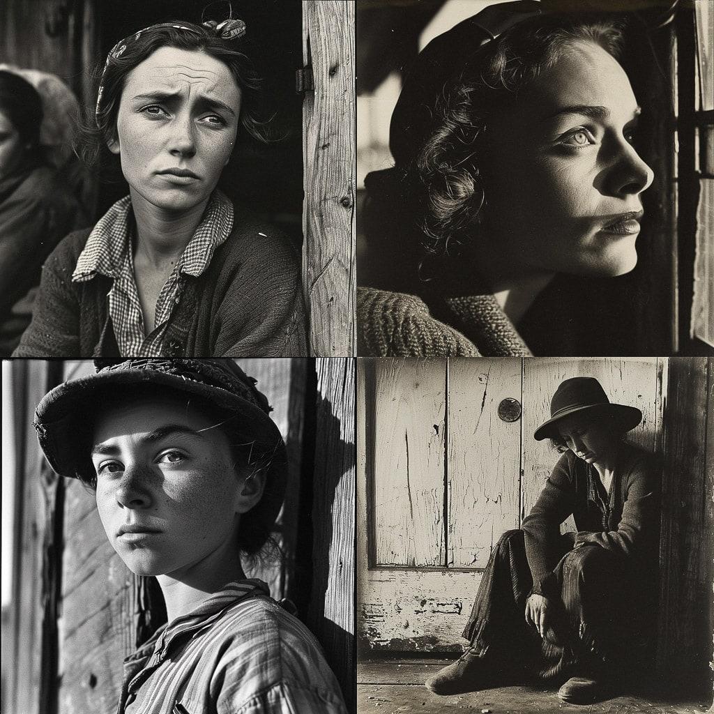 Walker Evans style, Midjourney V6, render 1 of 4