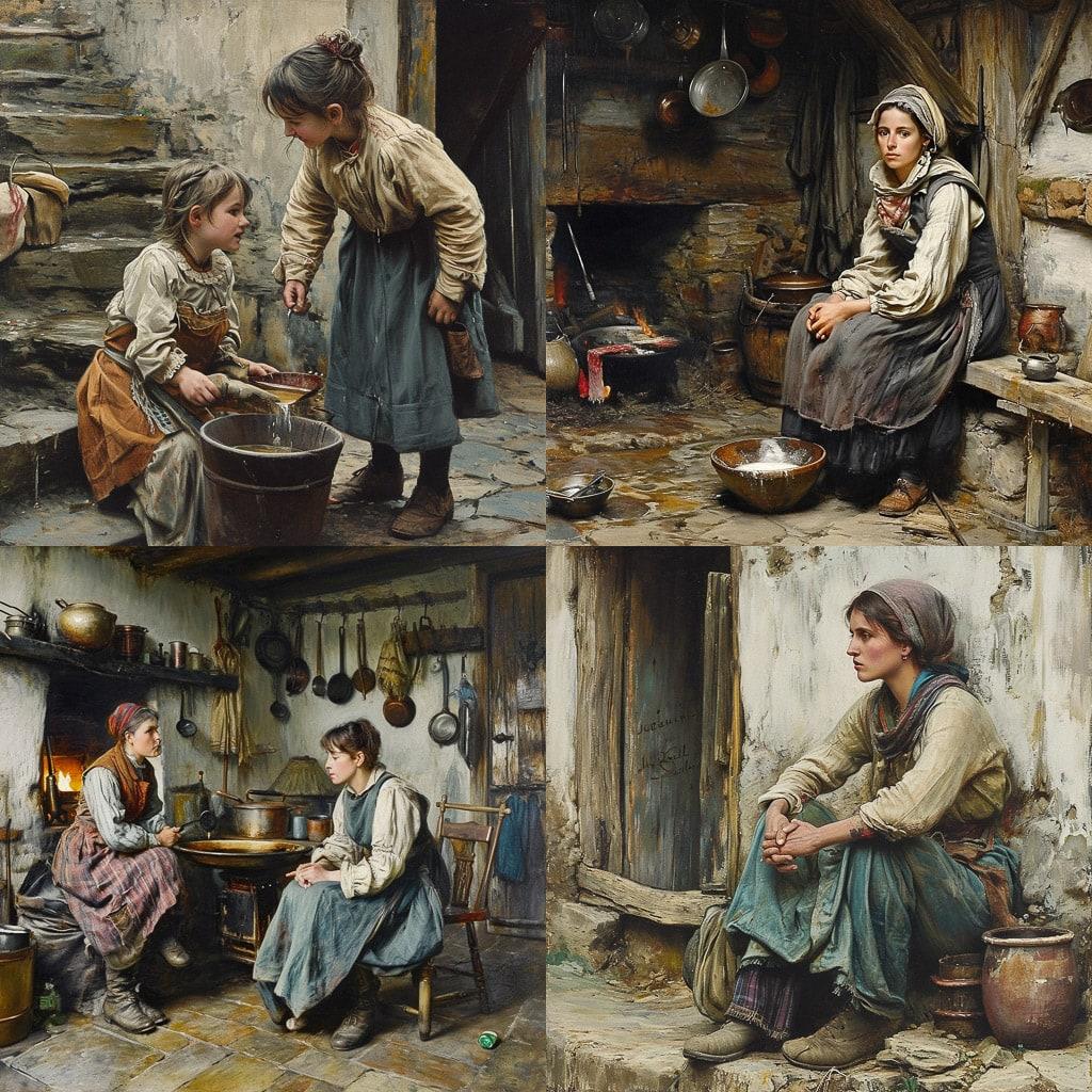Walter Langley style, Midjourney V6, render 1 of 4