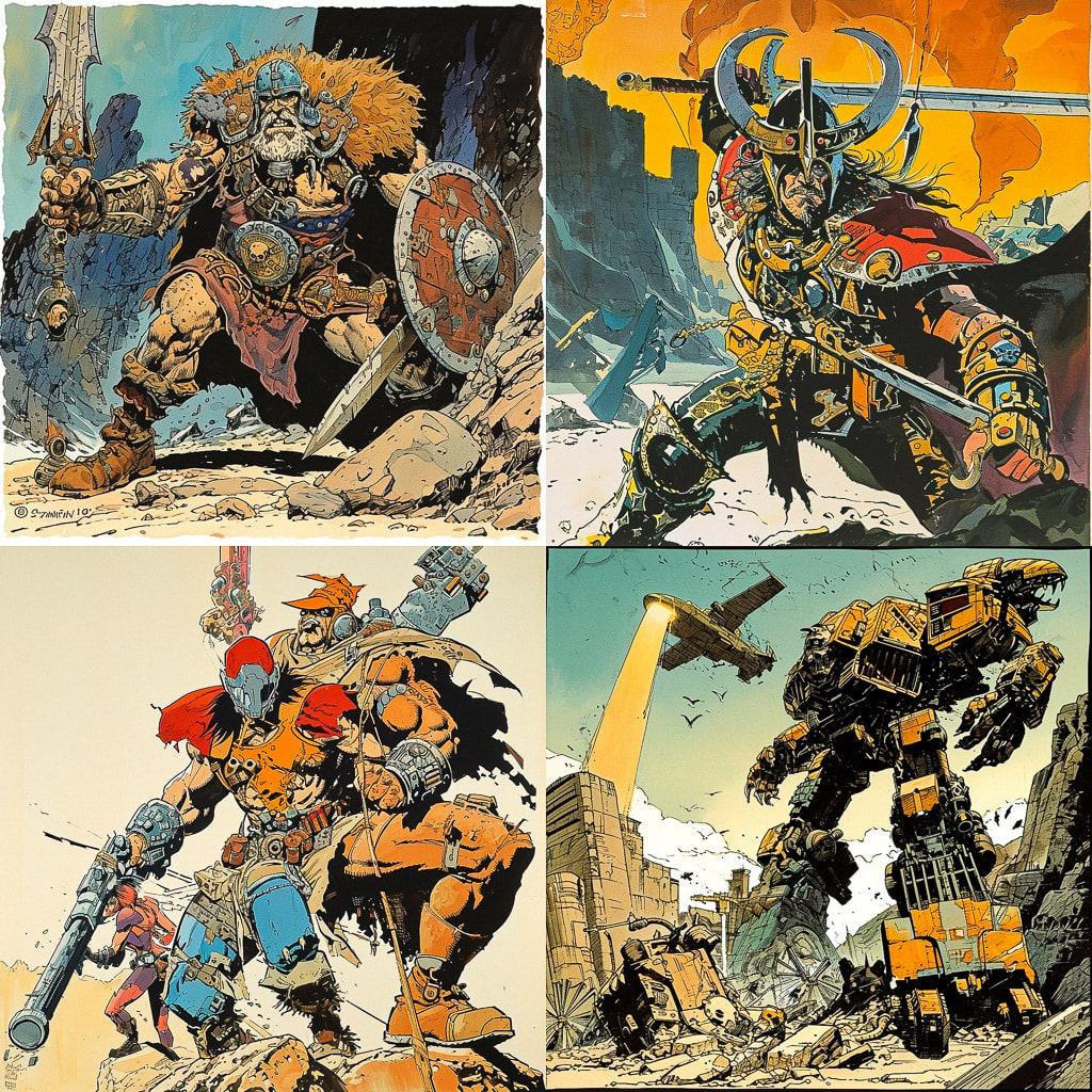Walter Simonson style, Midjourney V6, render 1 of 4