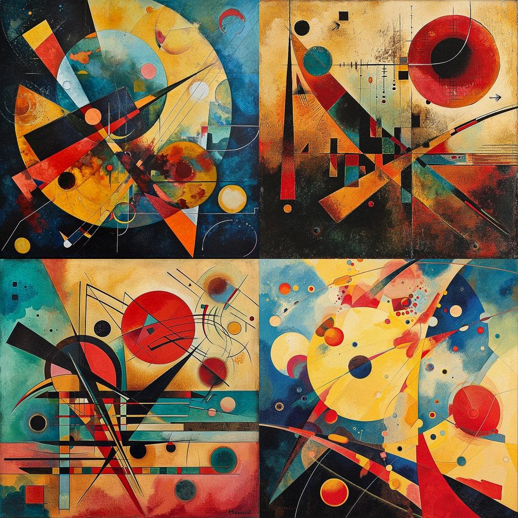 Wassily Kandinsky style, Midjourney V6, render 1 of 4