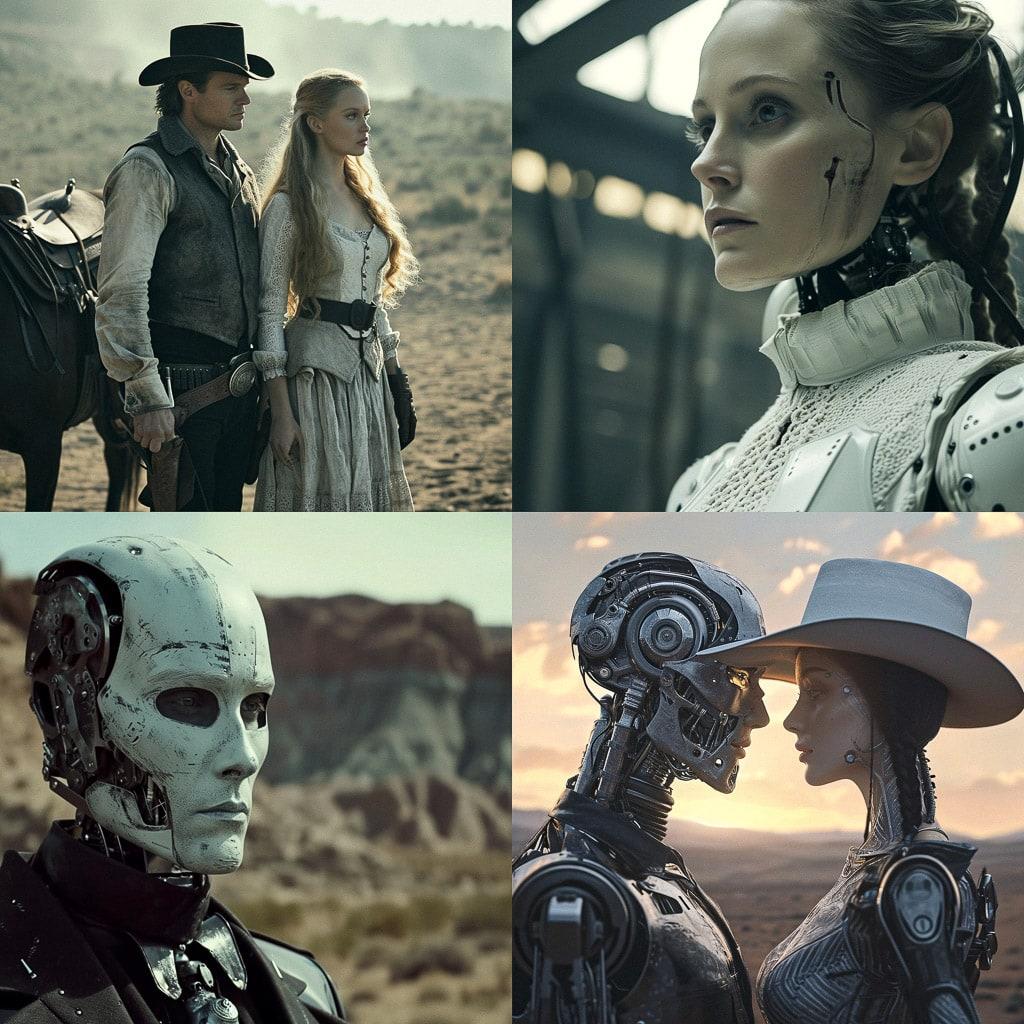 Westworld style, Midjourney V6, render 1 of 4