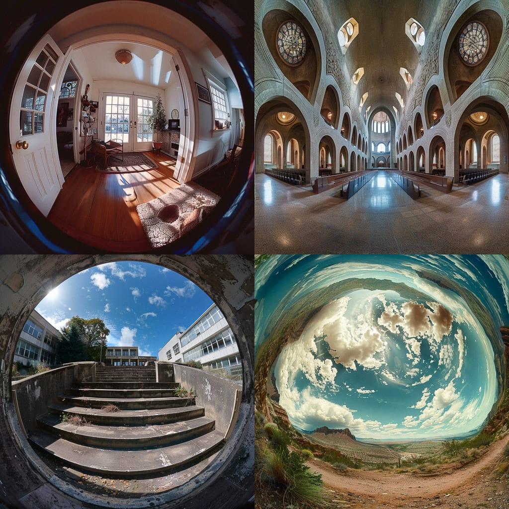 Wide-angle view style, Midjourney V6, render 1 of 4