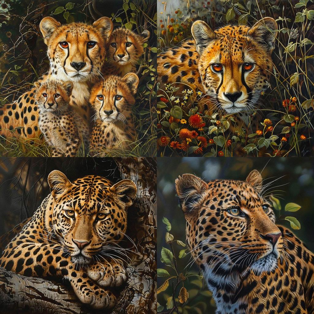 Wildlife Art style, Midjourney V6, render 1 of 4
