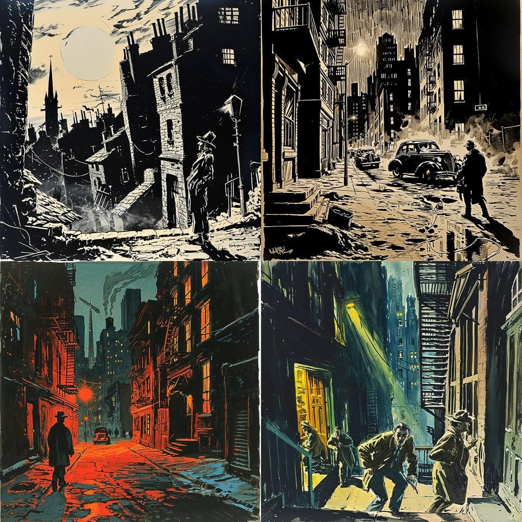 Will Eisner style, Midjourney V6, render 1 of 4