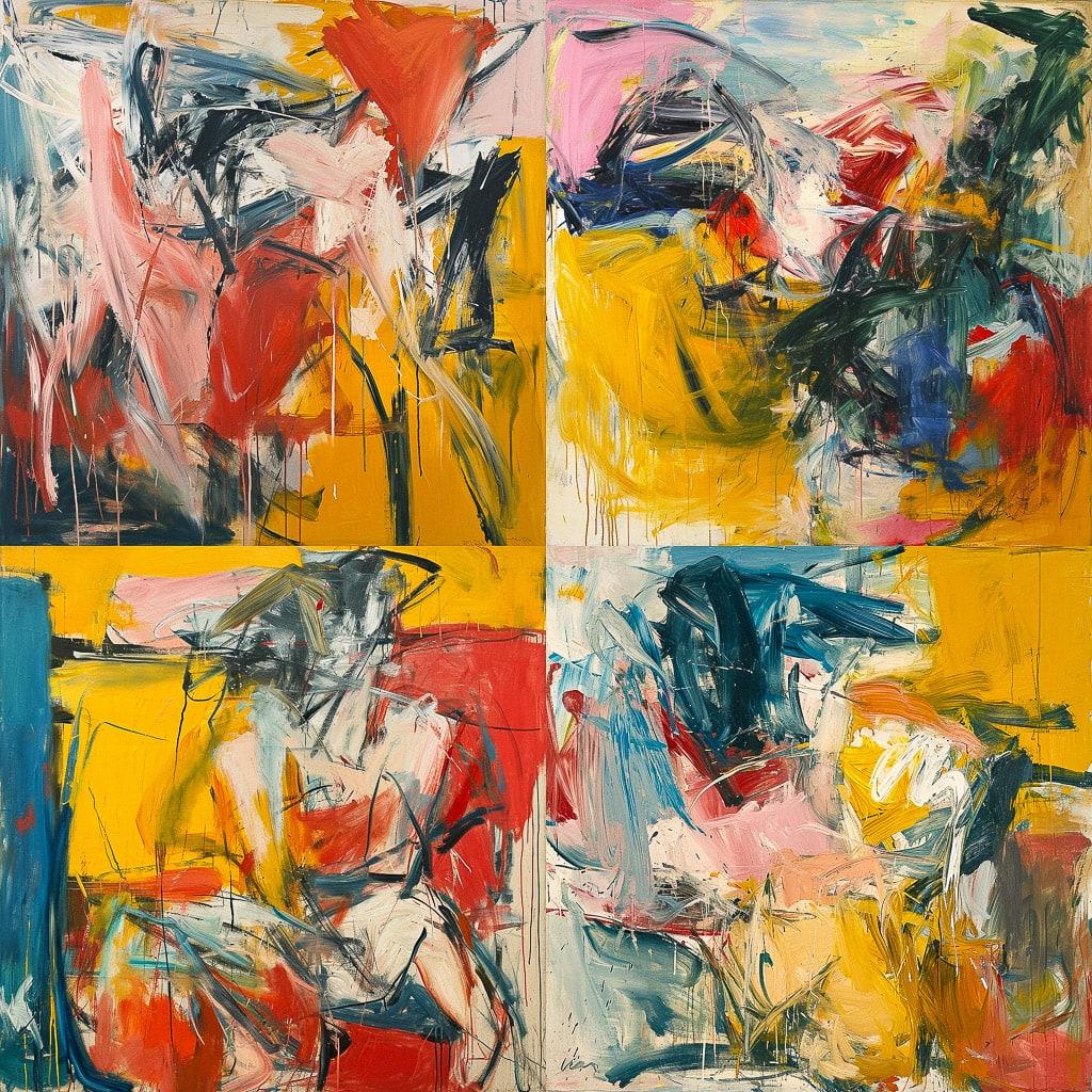 Willem de Kooning style, Midjourney V6, render 1 of 4