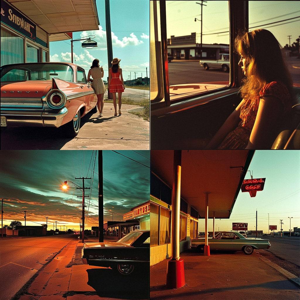 William Eggleston style, Midjourney V6, render 1 of 4