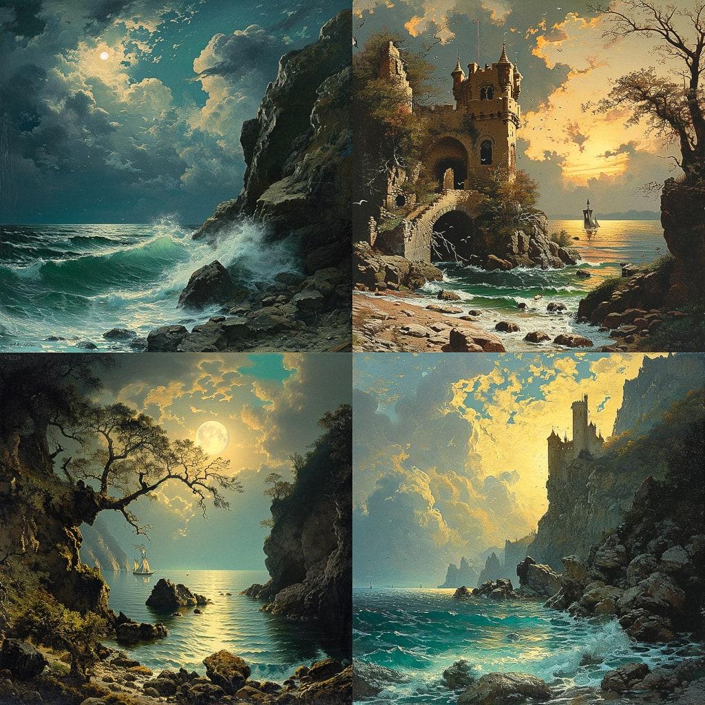 William Stanley Haseltine style, Midjourney V6, render 1 of 4