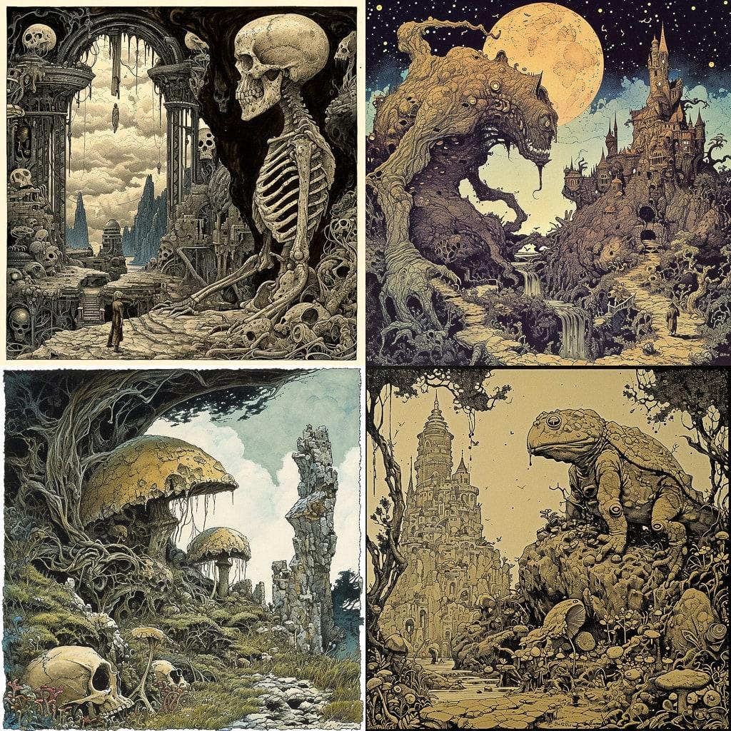 William Stout style, Midjourney V6, render 1 of 4