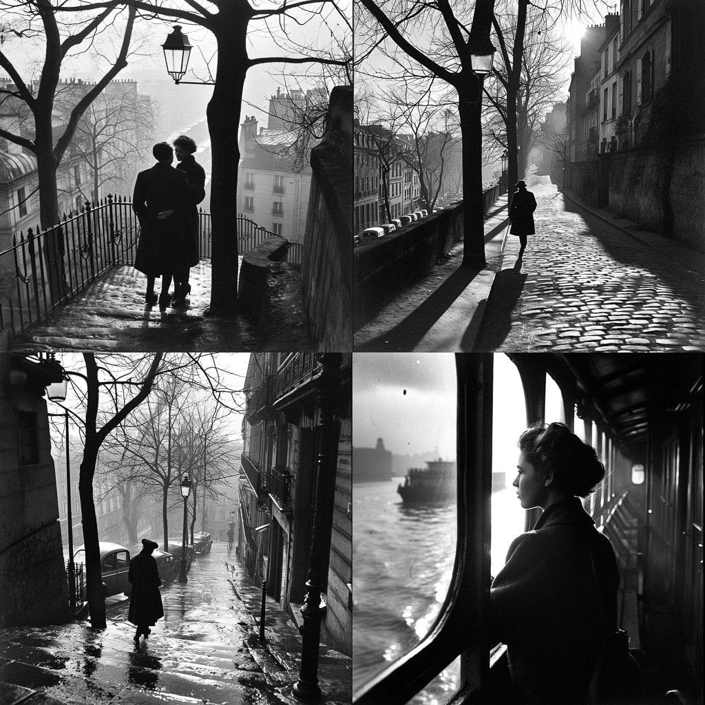 Willy Ronis style, Midjourney V6, render 1 of 4
