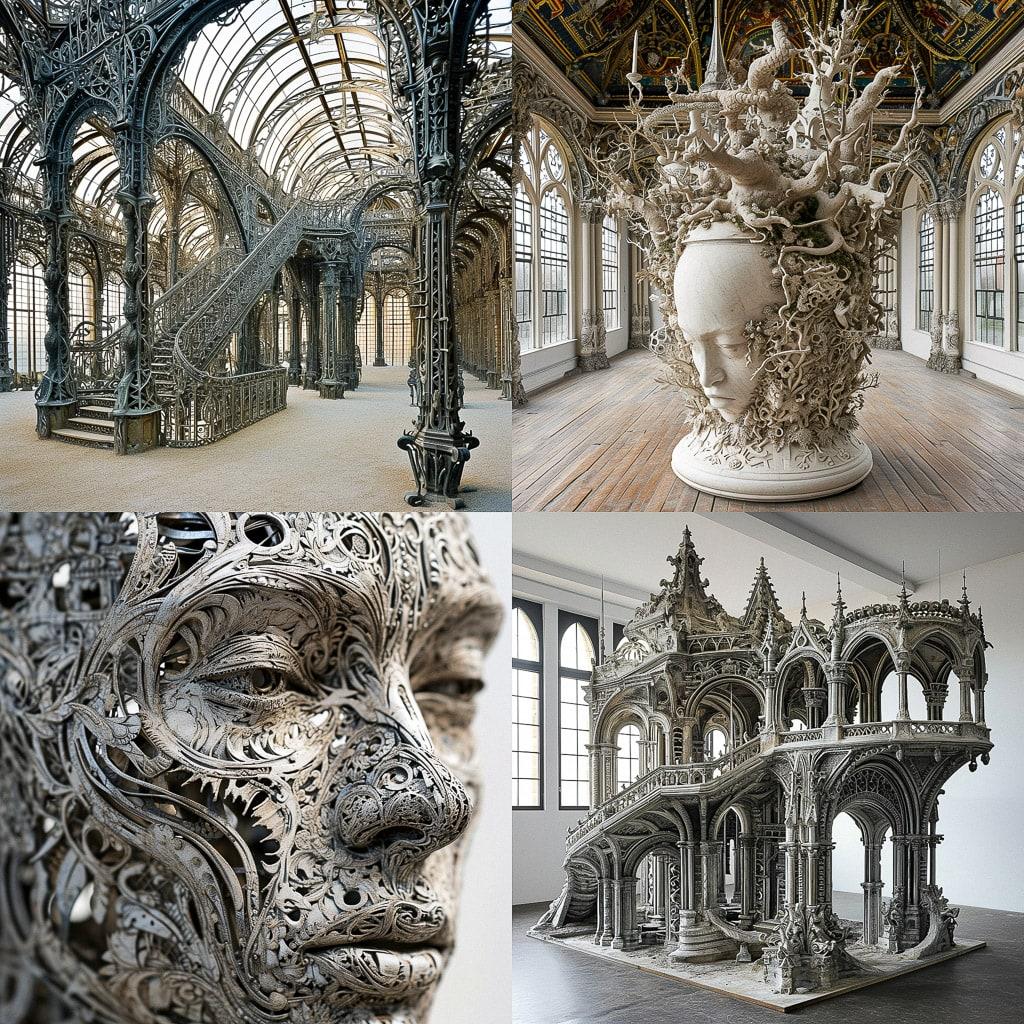 Wim Delvoye style, Midjourney V6, render 1 of 4