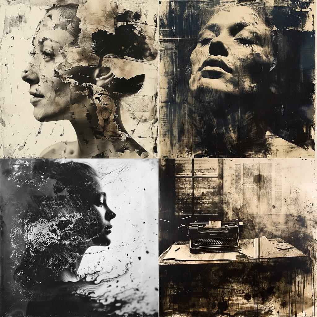 Xerography style, Midjourney V6, render 1 of 4