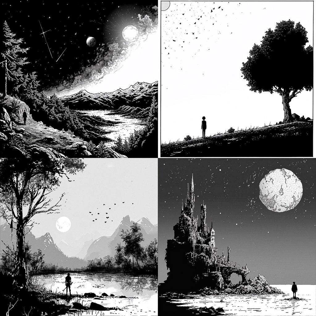 Xkcd style, Midjourney V6, render 1 of 4