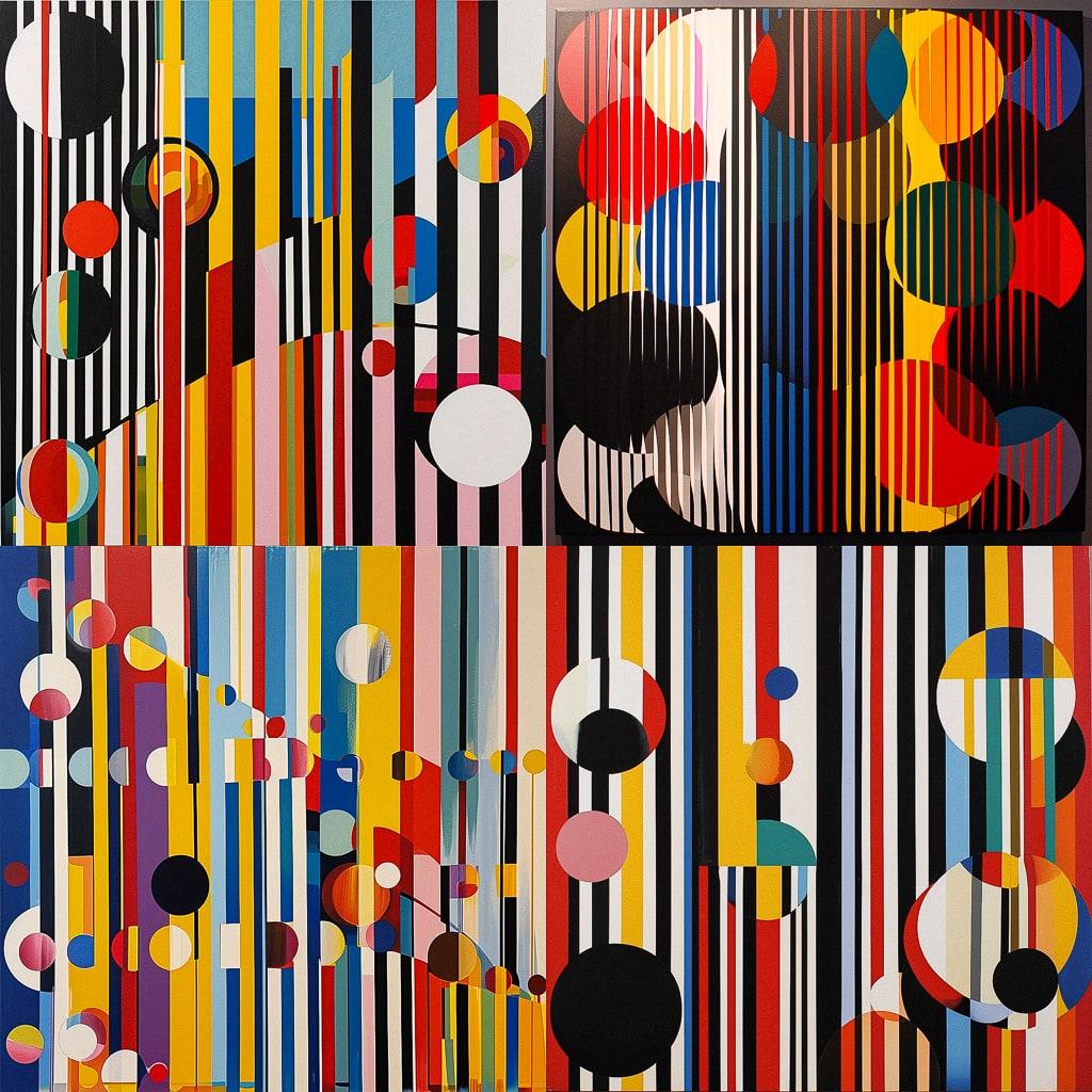 Yaacov Agam style, Midjourney V6, render 1 of 4