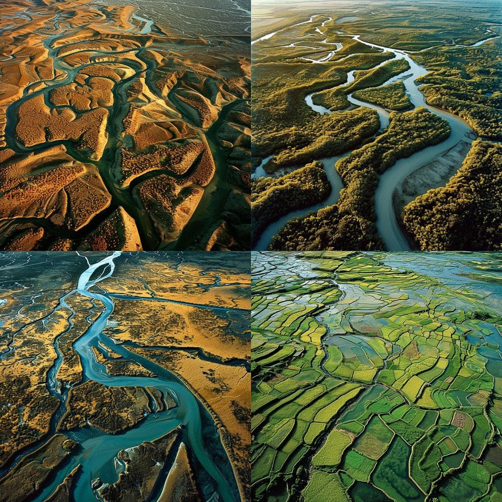 Yann Arthus-Bertrand style, Midjourney V6, render 1 of 4