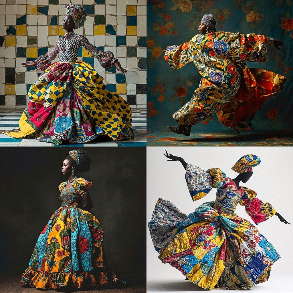 Yinka Shonibare style, Midjourney V6, render 1 of 4