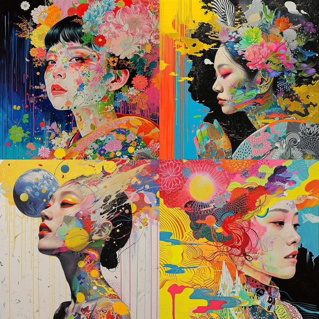 Yoh Nagao style, Midjourney V6, render 1 of 4