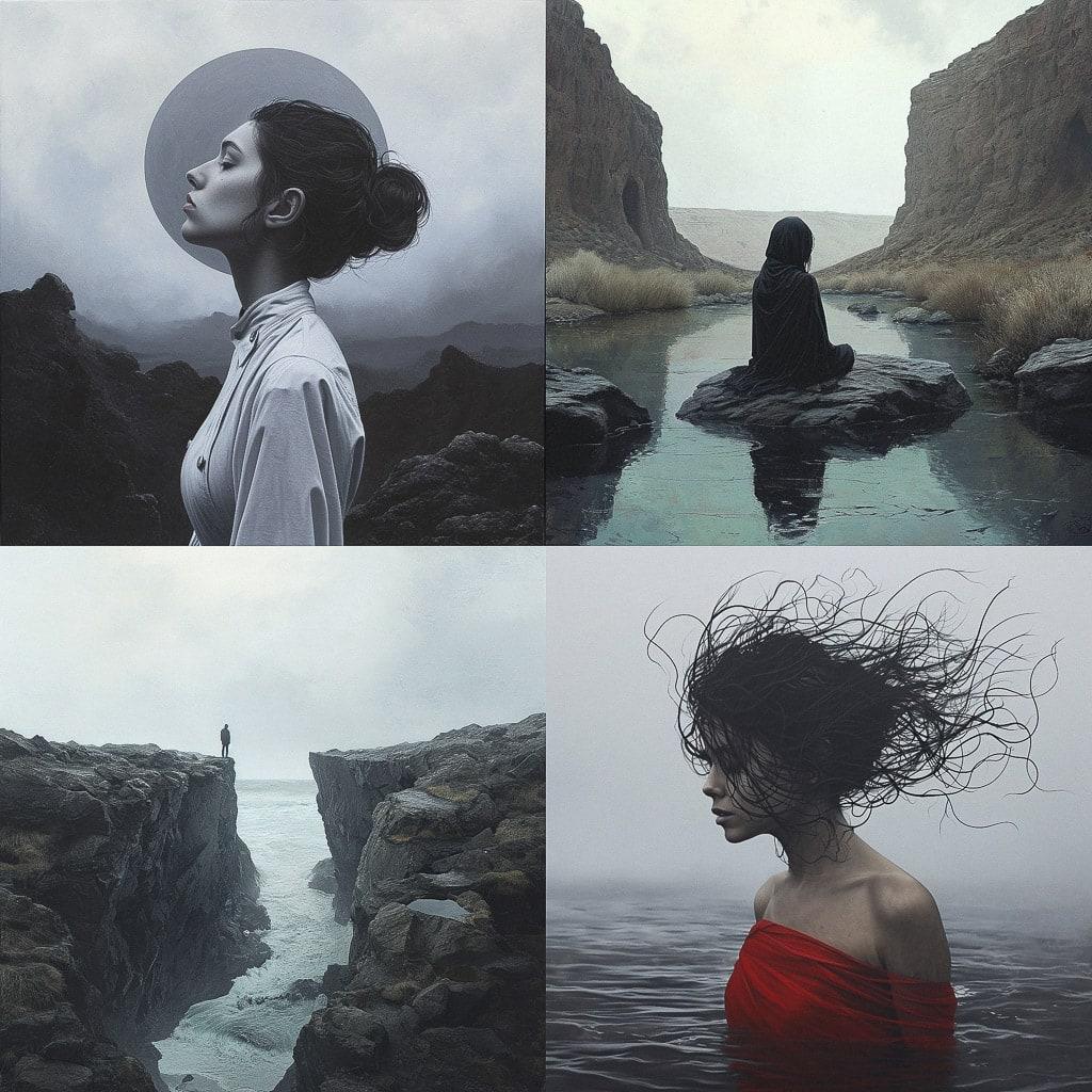 Yuri Shwedoff style, Midjourney V6, render 1 of 4