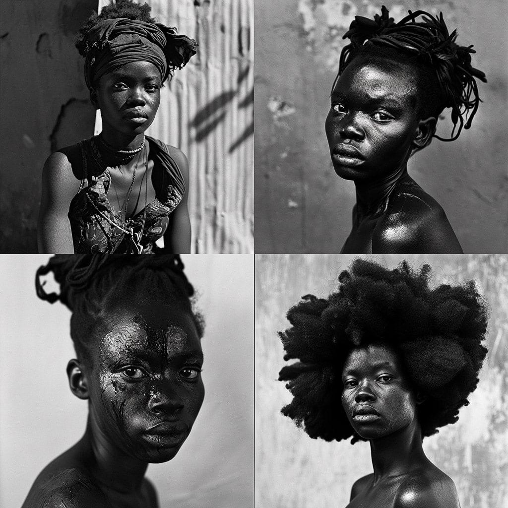 Zanele Muholi style, Midjourney V6, render 1 of 4