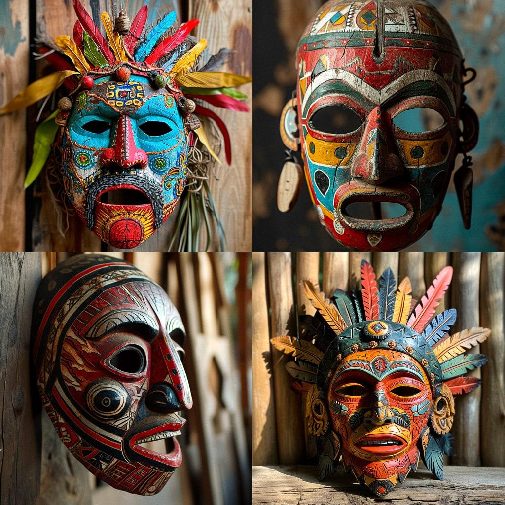 Zapatista mask style, Midjourney V6, render 1 of 4